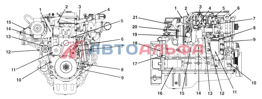 Двигатель камминз камаз схема