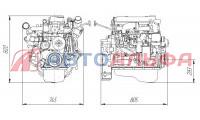 Двигатель Cummins серии ISB4.5e4 185B - схема