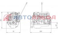 Двигатель Cummins серии ISB6.7 250 - схема